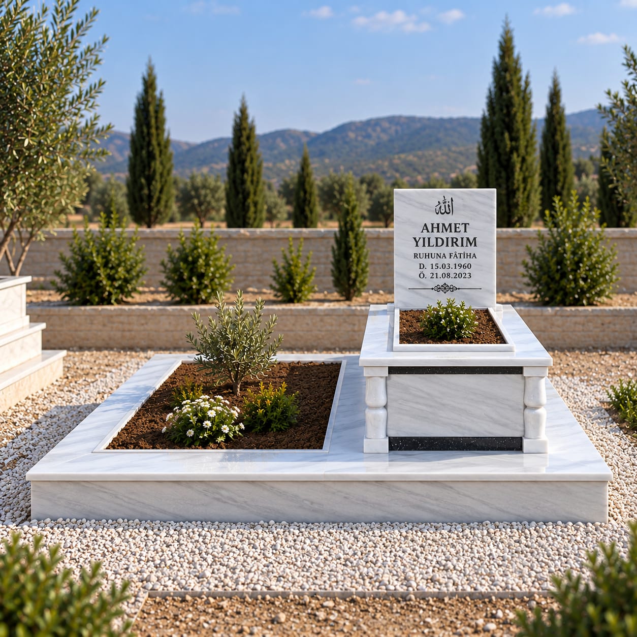 Bahçeli mermer model